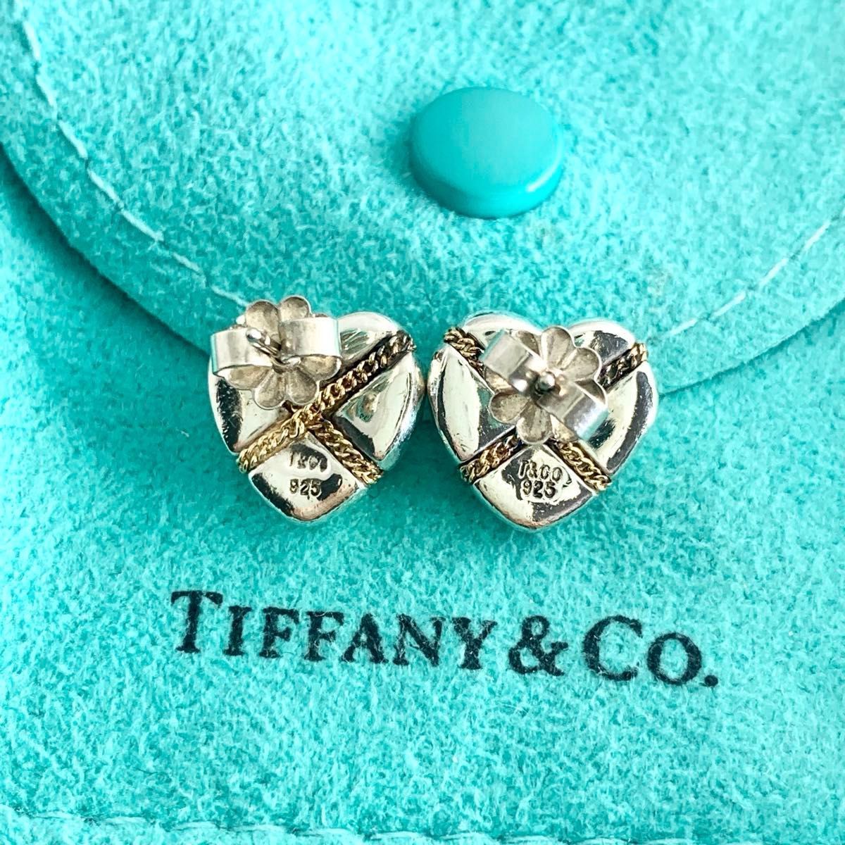ティファニー ハート ロープ クロス コンビ ピアス 925 P23e - メルカリ