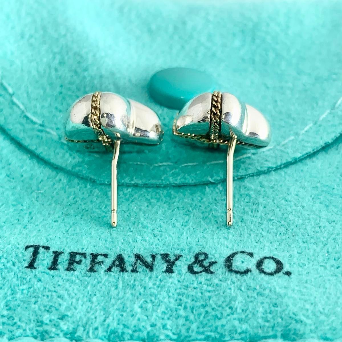 ティファニー ハート ロープ クロス コンビ ピアス 925 P23e - メルカリ