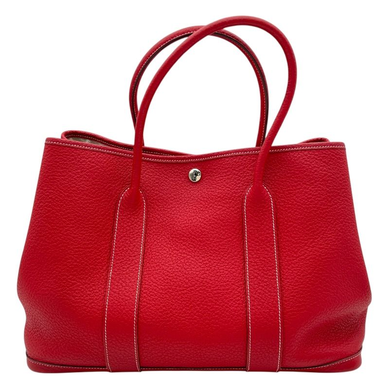 エルメス HERMES ガーデンパーティーPM P刻 ルージュカザック SV金具 ネゴンダ レディース ハンドバッグ