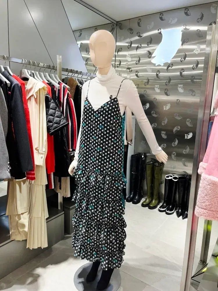 LUCKY ラッキーシュエトゥ フリルロングワンピース 36