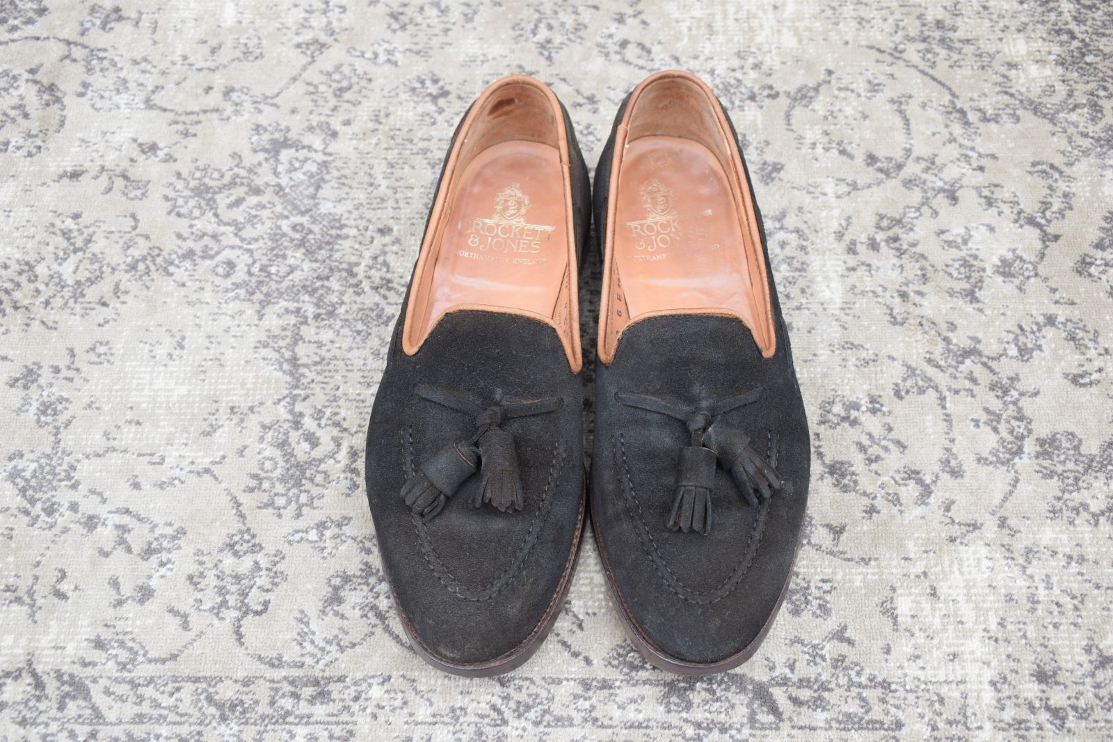 Crockett-Jones クロケットアンドジョーンズ 3 キャベンディッシュ3 タッセルローファー スエード 濃茶 ブラウン UK 6 E 24.5 cm W 3437