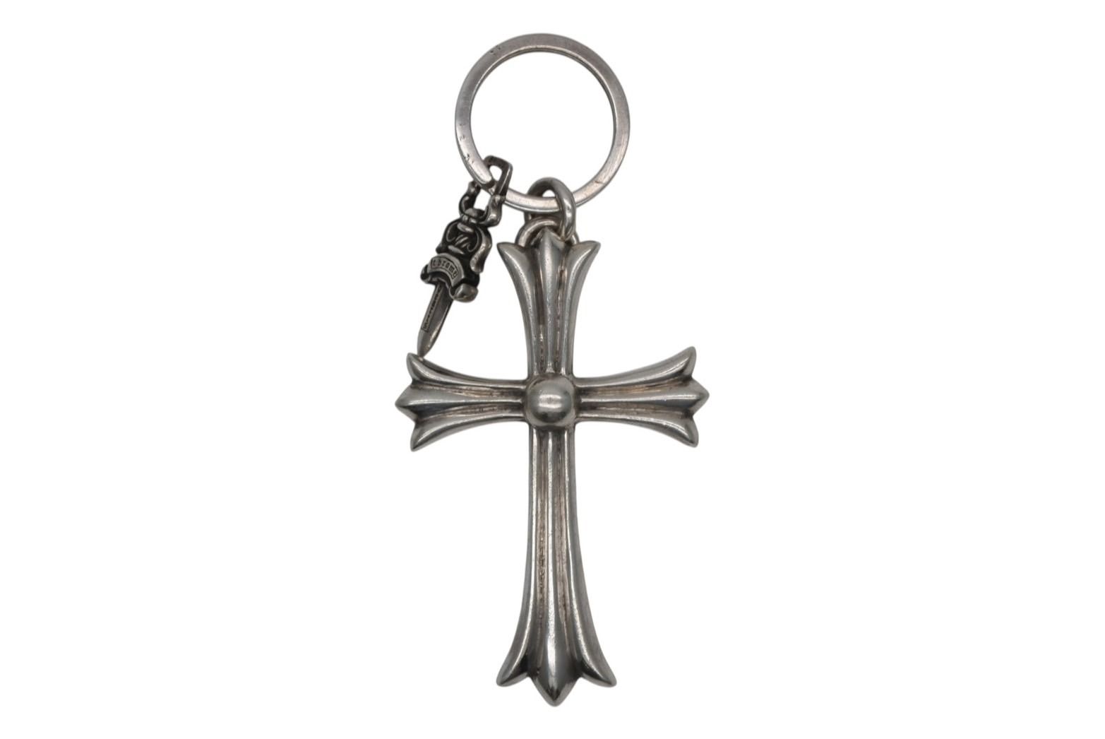CHROME HEARTS クロムハーツ CH CRS LG - No 5 DGGR ラージクロス 5ダガー キーリング 重量約51.2 g 4 b 010513