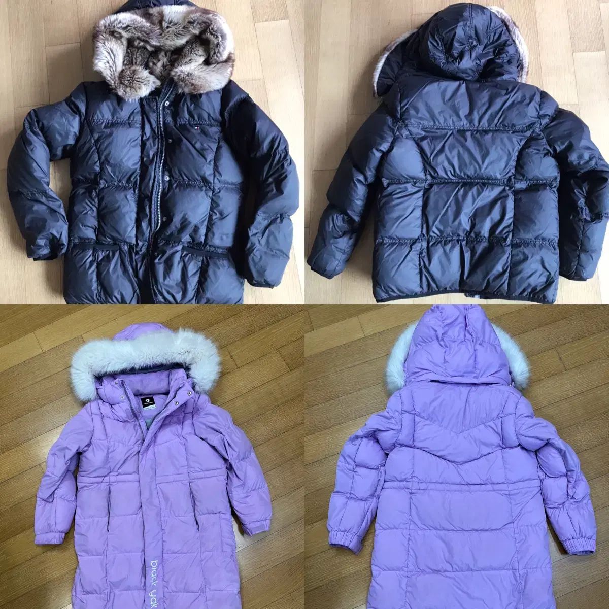 shop取引では対象外 レディース 130-140 Tommy Hilfiger トミーヒルフィガー ダウン ブラック BLACK YAK ブラックヤク