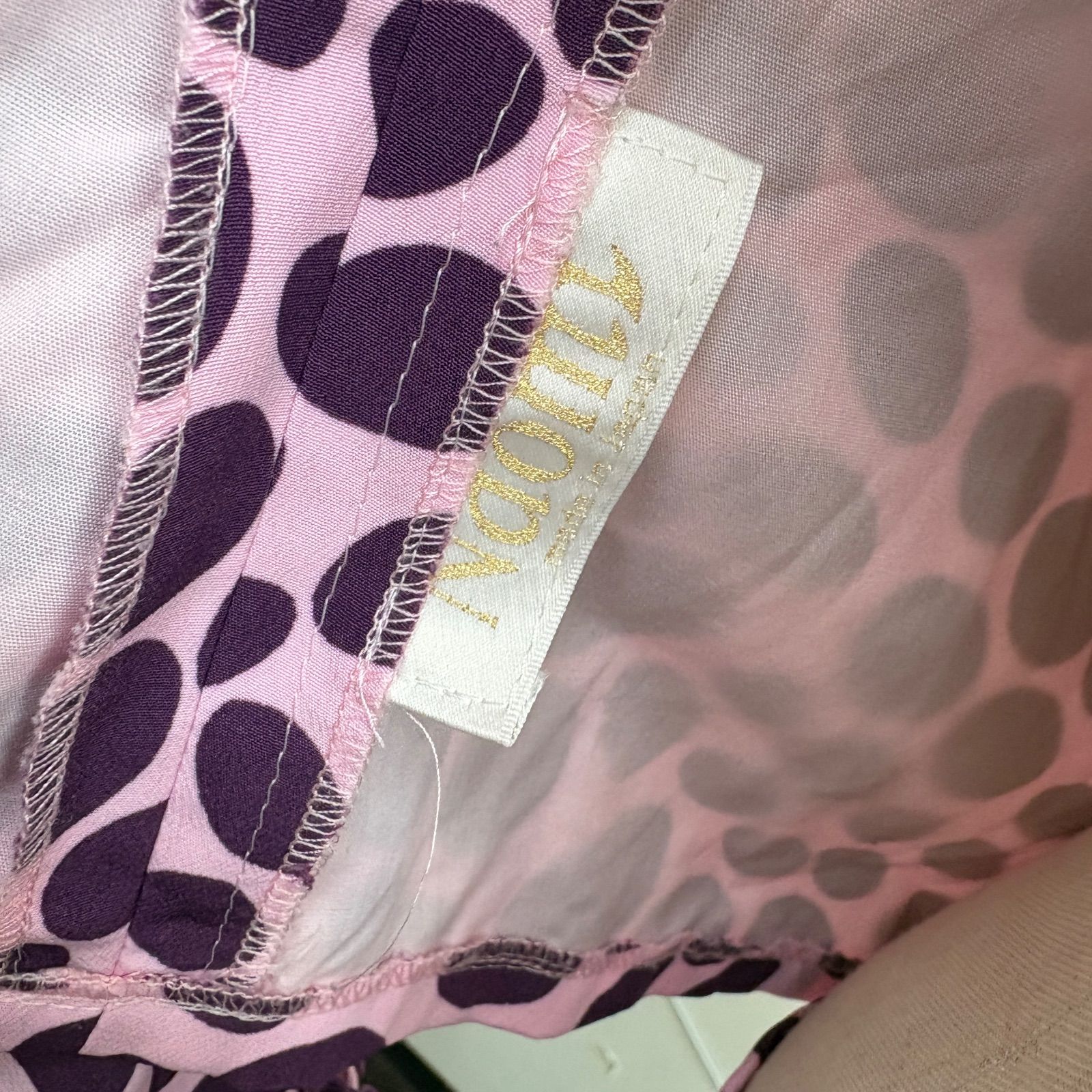  Naomi フラメンコ衣装 ツーピース ブラウス フリル ファルダ ぶち柄 ドット 紫 パープル 大きめ ドレス フラメンコ