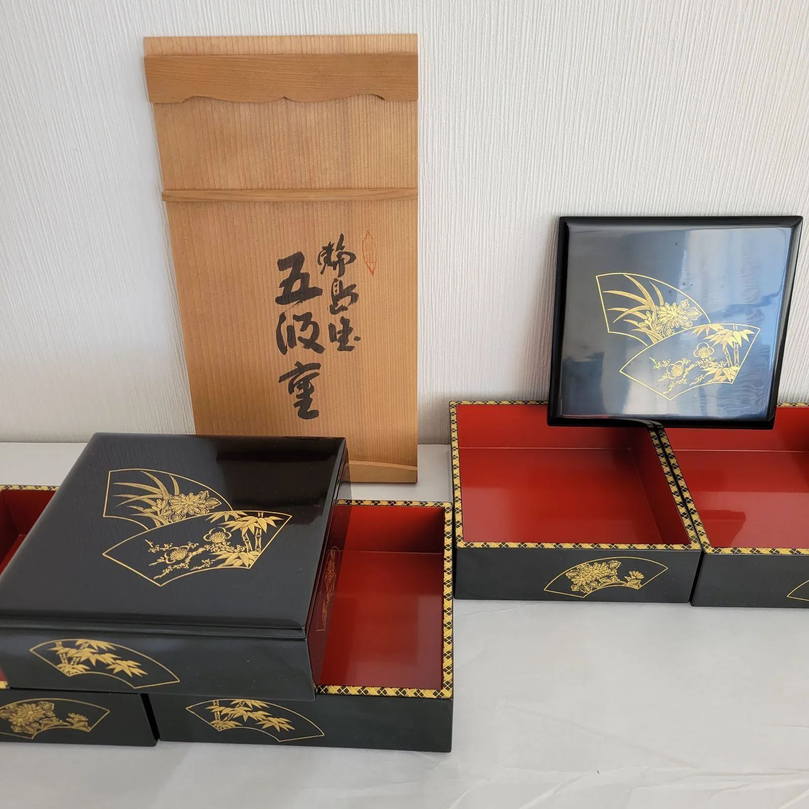 漆器 輪島塗 お重5段セット 大分の質屋 浜田屋 うるしの工房 輪島塗 太 