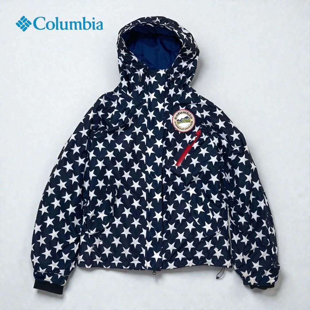Columbia コロンビア スノーウェア S ネイビー 星柄 スノーボード