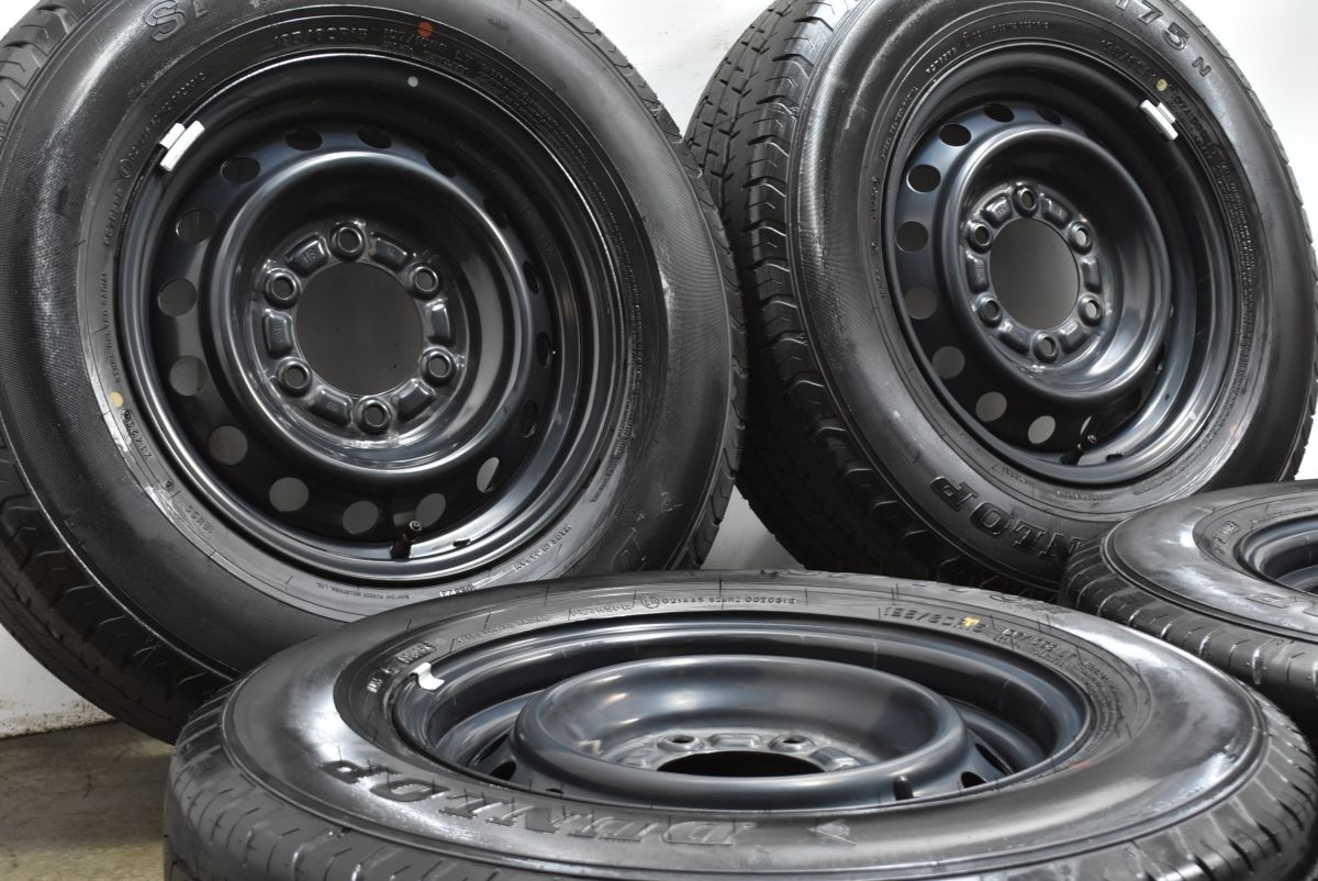 25年新車外し トヨタ 200系 ハイエース 15 in 6 J 35 PCD 139 7 ダンロップ SP 175 N 195 80 R レジアスエース ボンゴブローニイバン