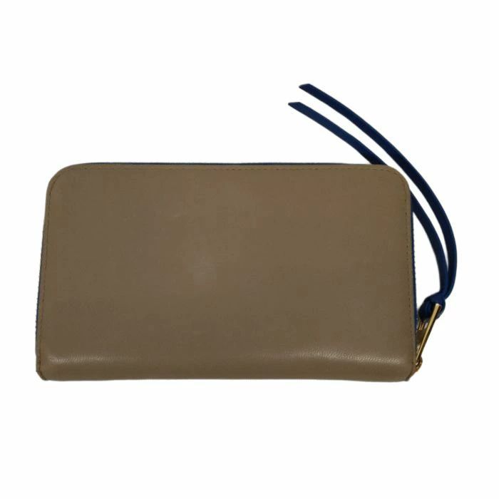 東店85-2779-2512 店舗併売 LOEWE ロエベ ミディアム ジップ アラウンド 財布 サンドベージュ-エレクトリックブルー