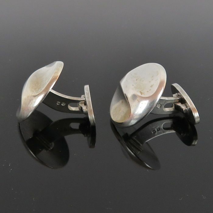 GEORG JENSEN ジョージ ジェンセン カフスボタン カフリンクス 82シルバー925 ラウンド デンマーク製 rk 9987