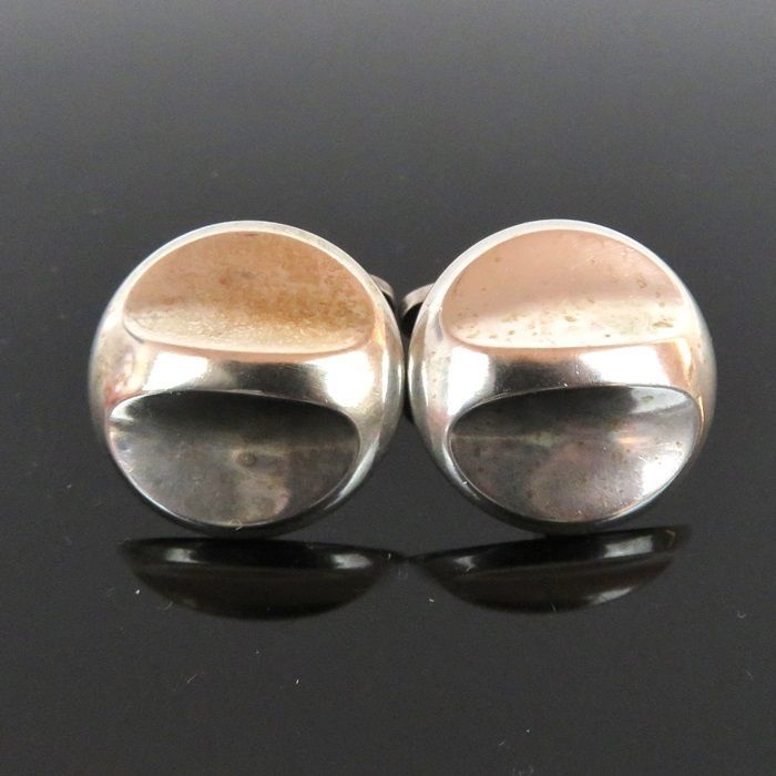 GEORG JENSEN ジョージ ジェンセン カフスボタン カフリンクス 82シルバー925 ラウンド デンマーク製 rk 9987