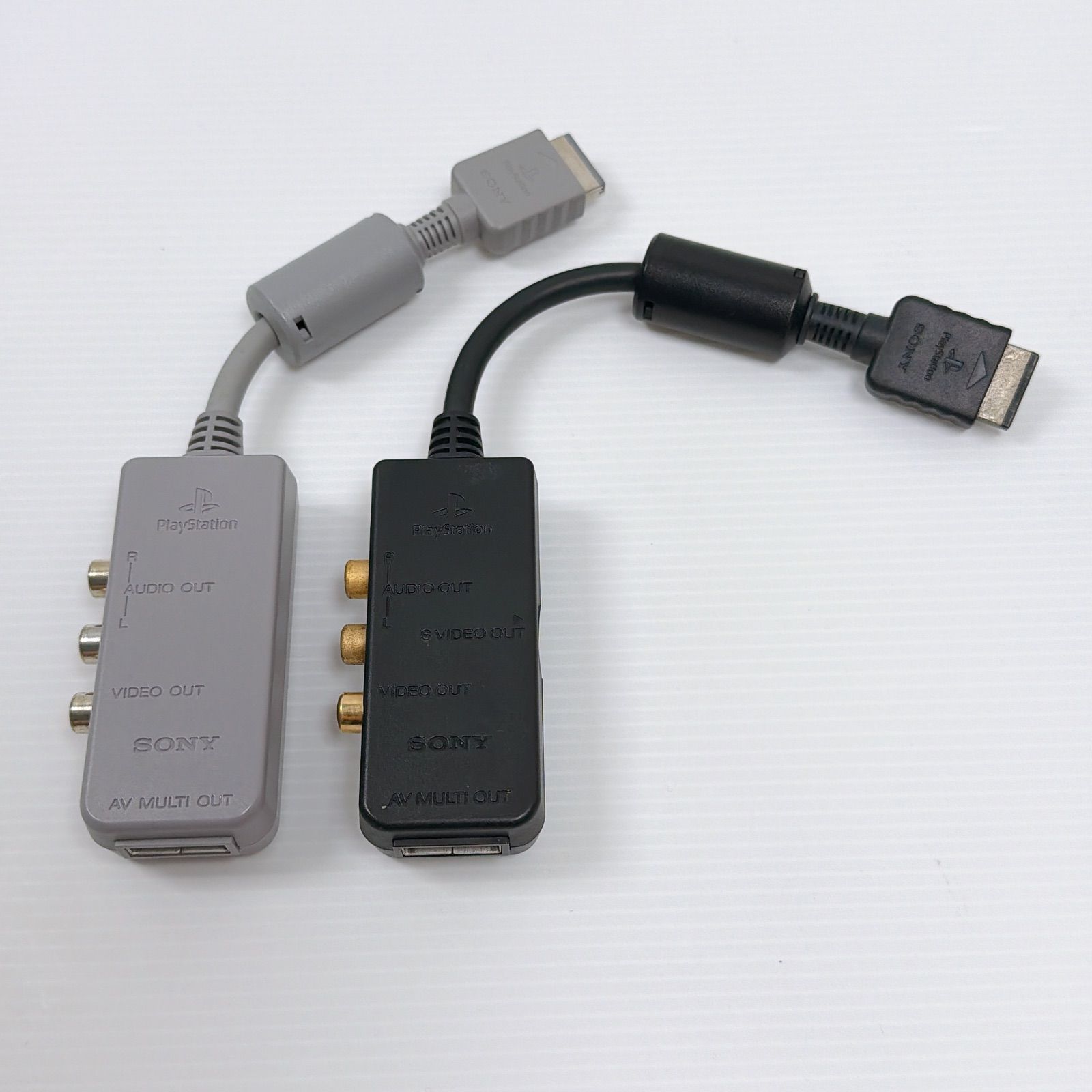 美品 プレステ プレイステーション PS PS2 S端子付きAVアダプター SCPH-10130 AV ADAPTER SCPH-1160 2個セット 動作確認済み SONY PlayStation