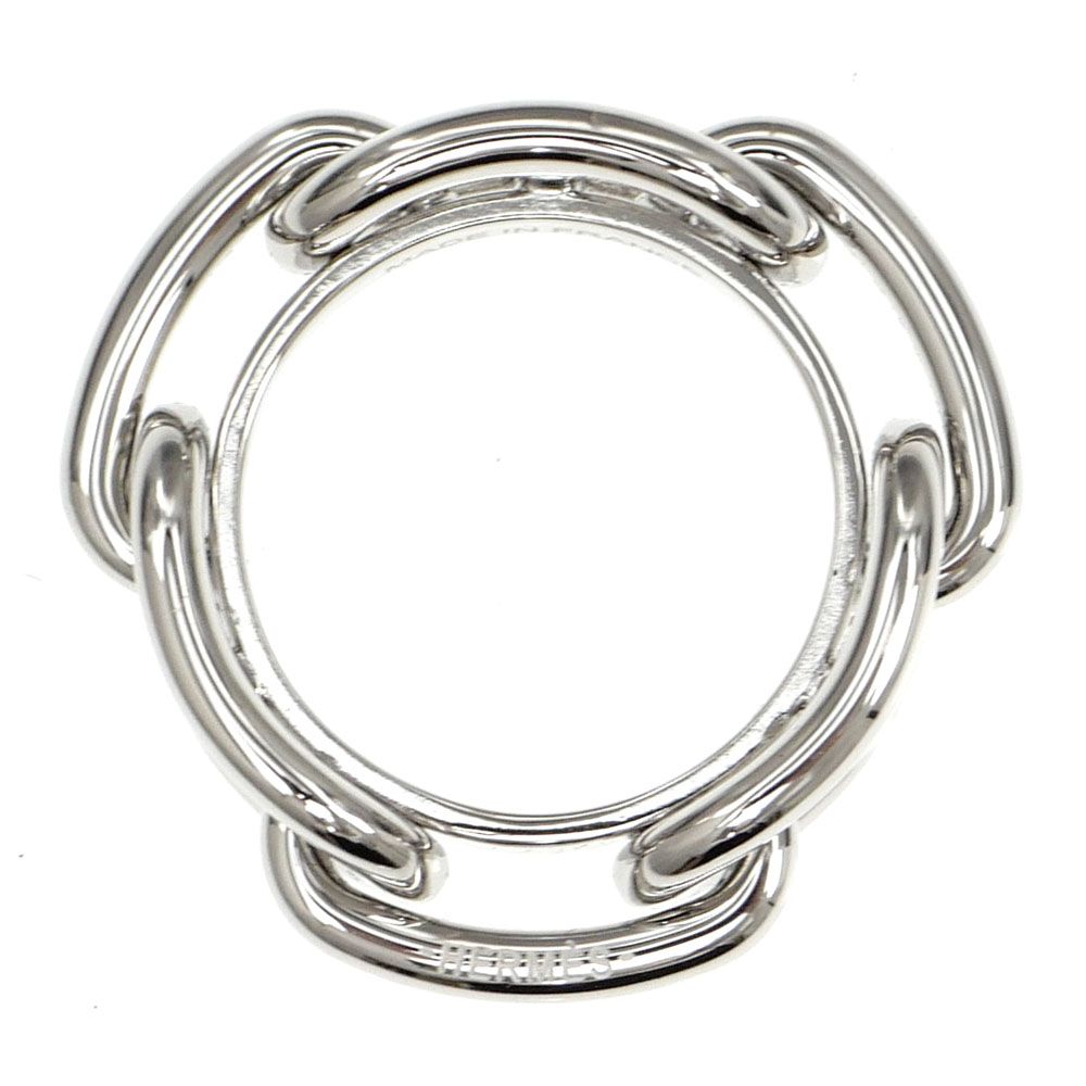 名東】エルメス スカーフリング シェーヌダンクル ルガテ シルバー