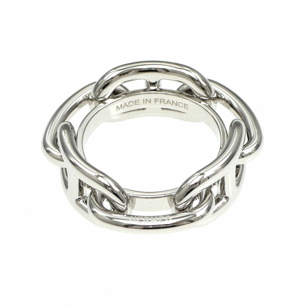 名東】エルメス スカーフリング シェーヌダンクル ルガテ シルバー