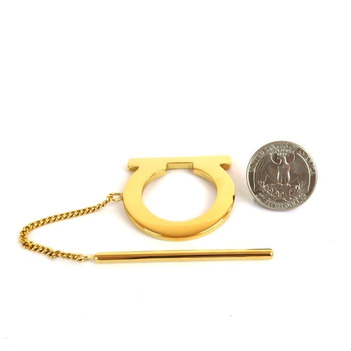 新品 フェラガモ ガンチーニ メンズ ジャガード イエローゴールド金具 100 Salvatore Ferragamo サルヴァトーレ・フェラガモ ガンチーニ 最高