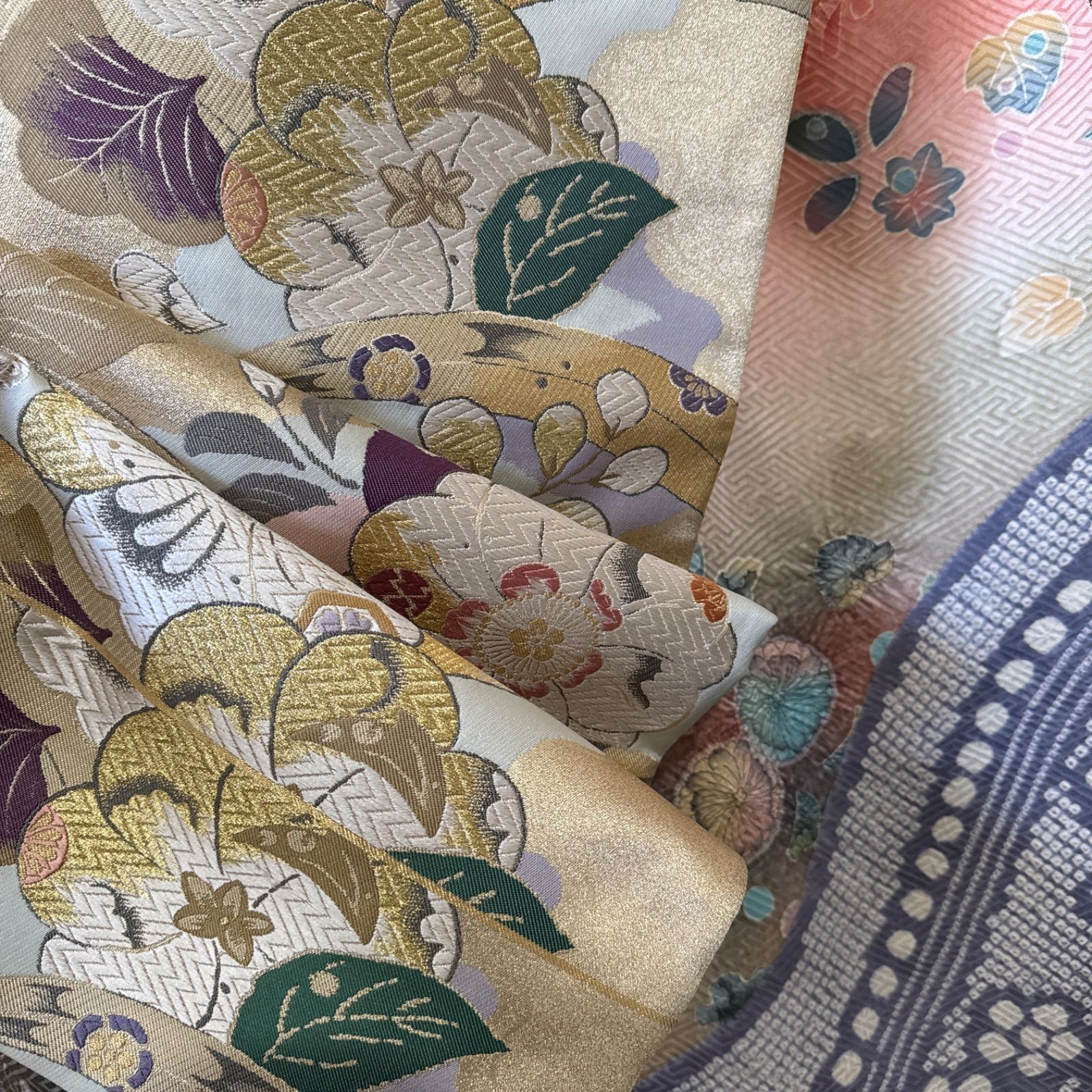 豪華振袖フルセット(6点)・袋帯・半衿・重ね衿・帯揚げ・帯締め