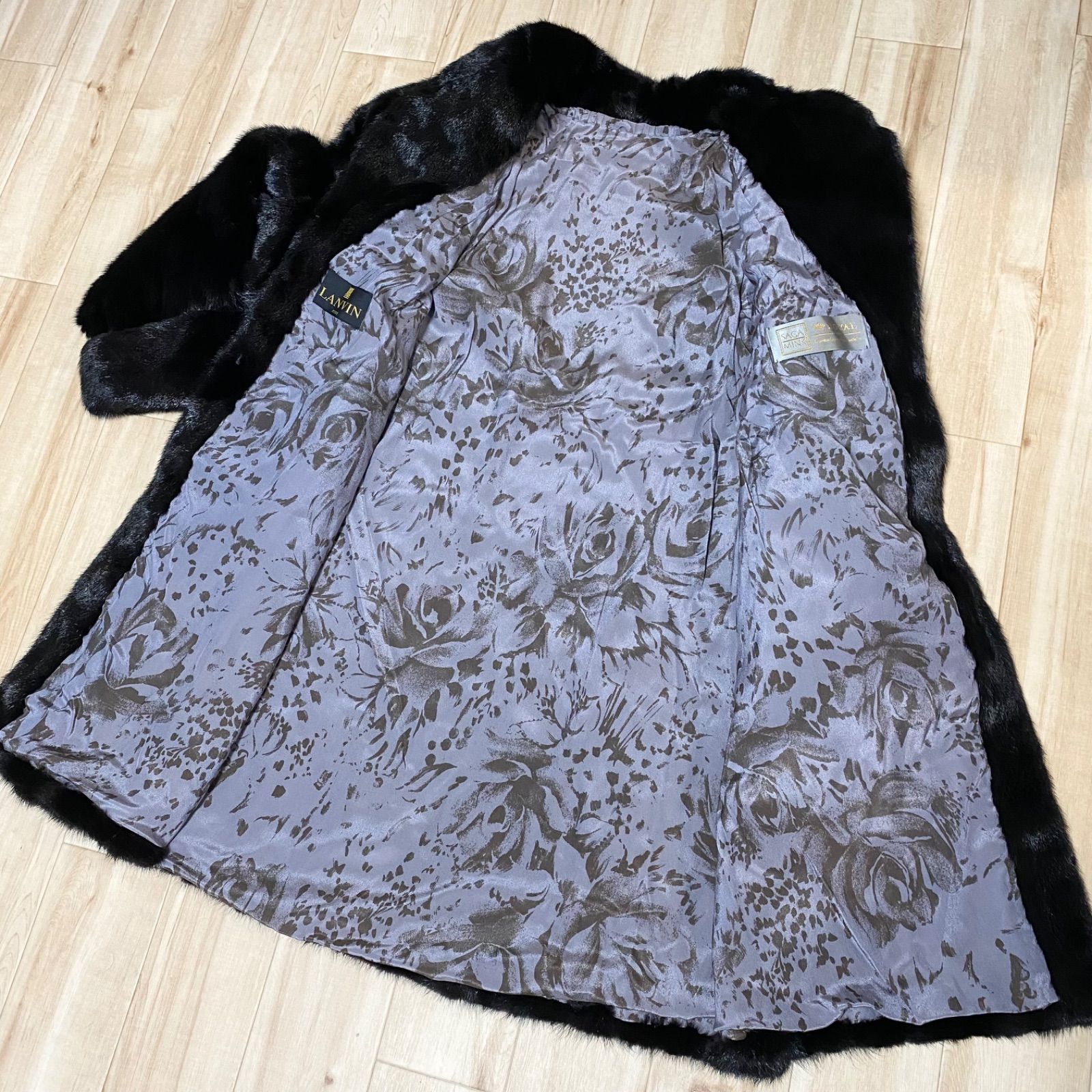 LANVIN ランバン 毛皮 ミンク サガミンク ファーコート ブラック