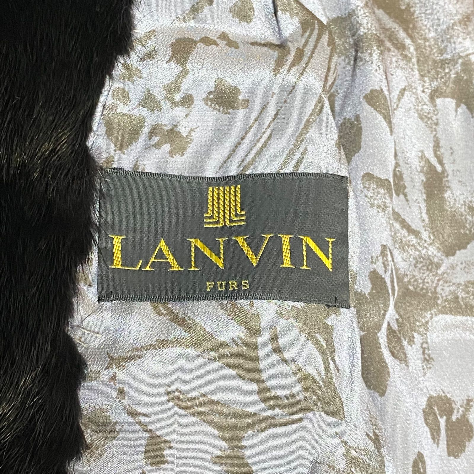 LANVINサガミンクコート LANVIN ランバン 毛皮 ミンク サガミンク ファーコート ブラック