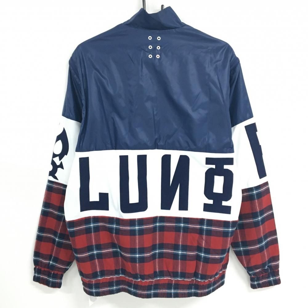 美品】ラッセルノ 2WAYブルゾン ネイビー×白×レッド 一部チェック