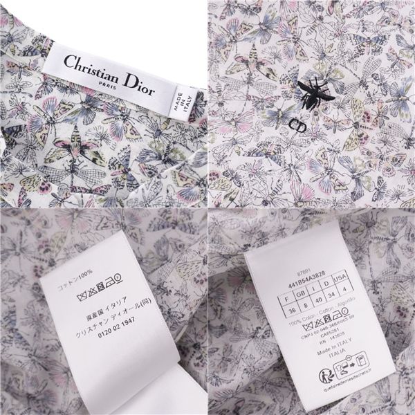  クリスチャンディオール Christian Dior 2025 シャツワ 長袖 七分袖 ひざ丈ワンピース