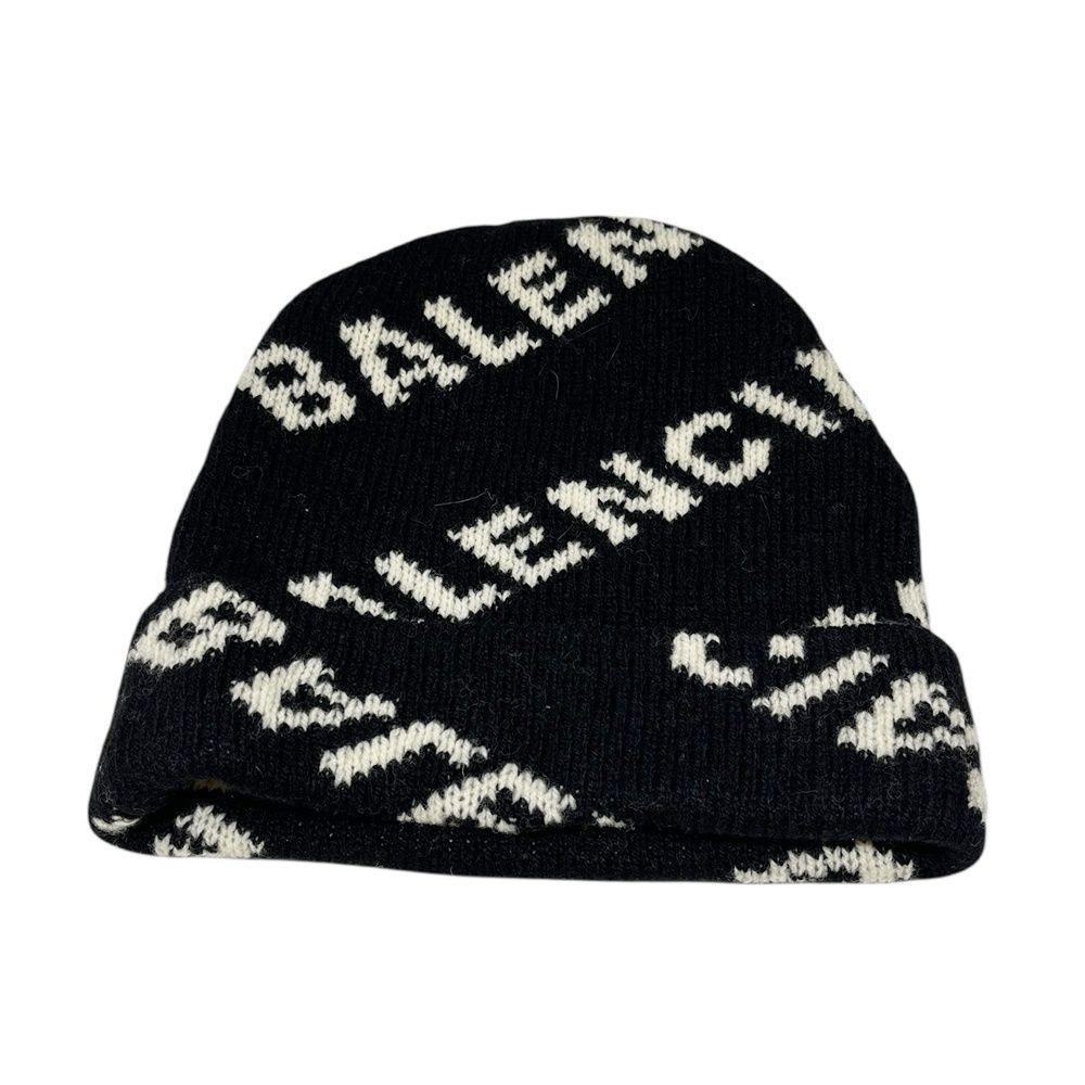 BALENCIAGA【バレンシアガ】558950 ロゴニットキャップ ビーニー 帽子