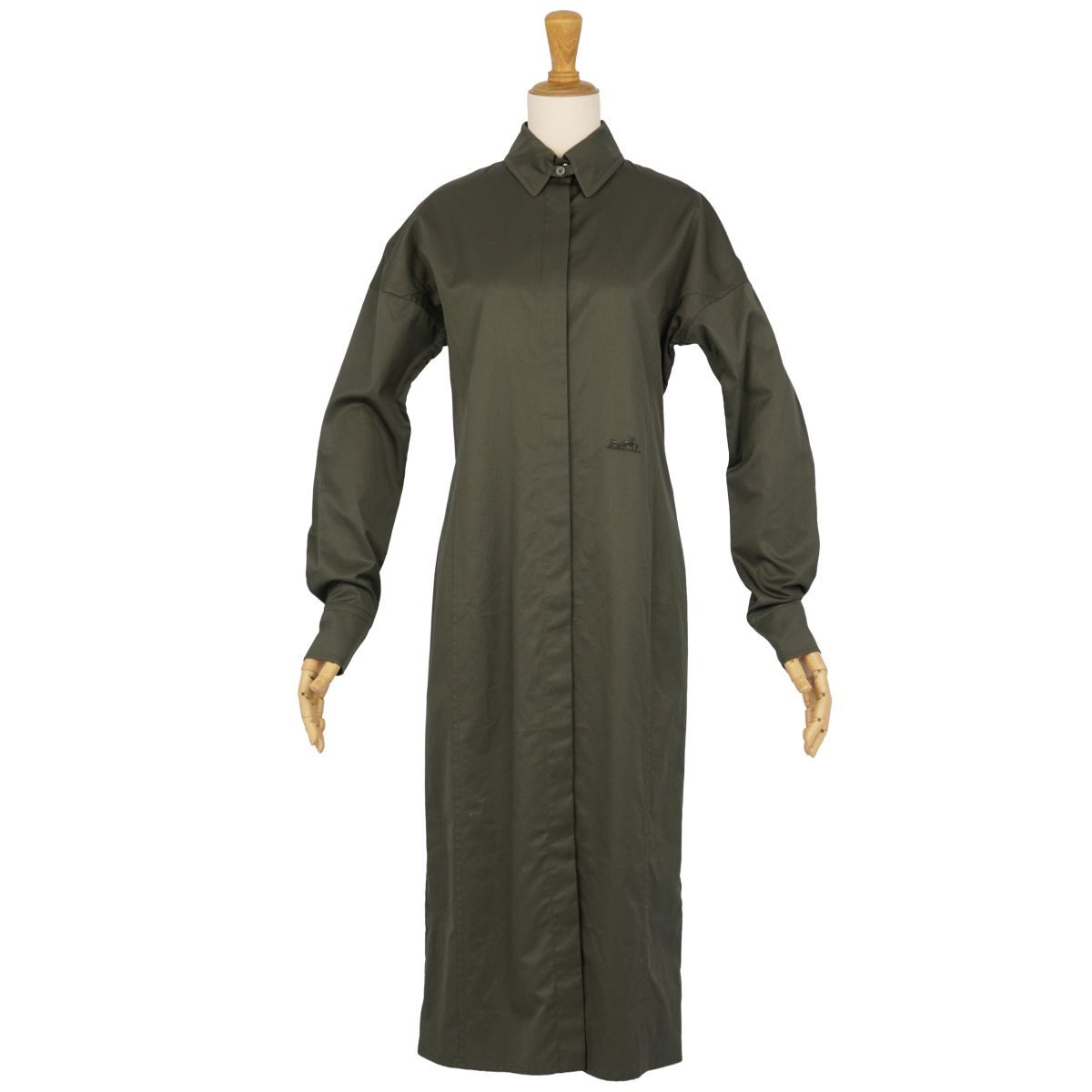 極美品 エルメス HERMES ワンピース 20AW シャツワンピース ロングス