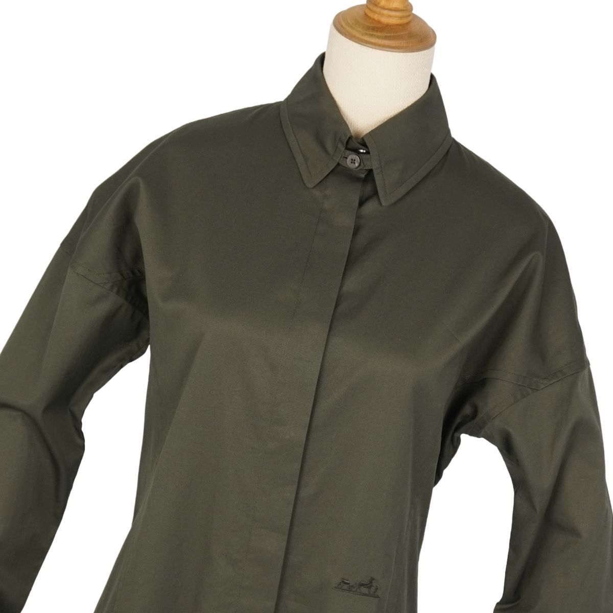 極美品 エルメス HERMES ワンピース 20AW シャツワンピース ロングス