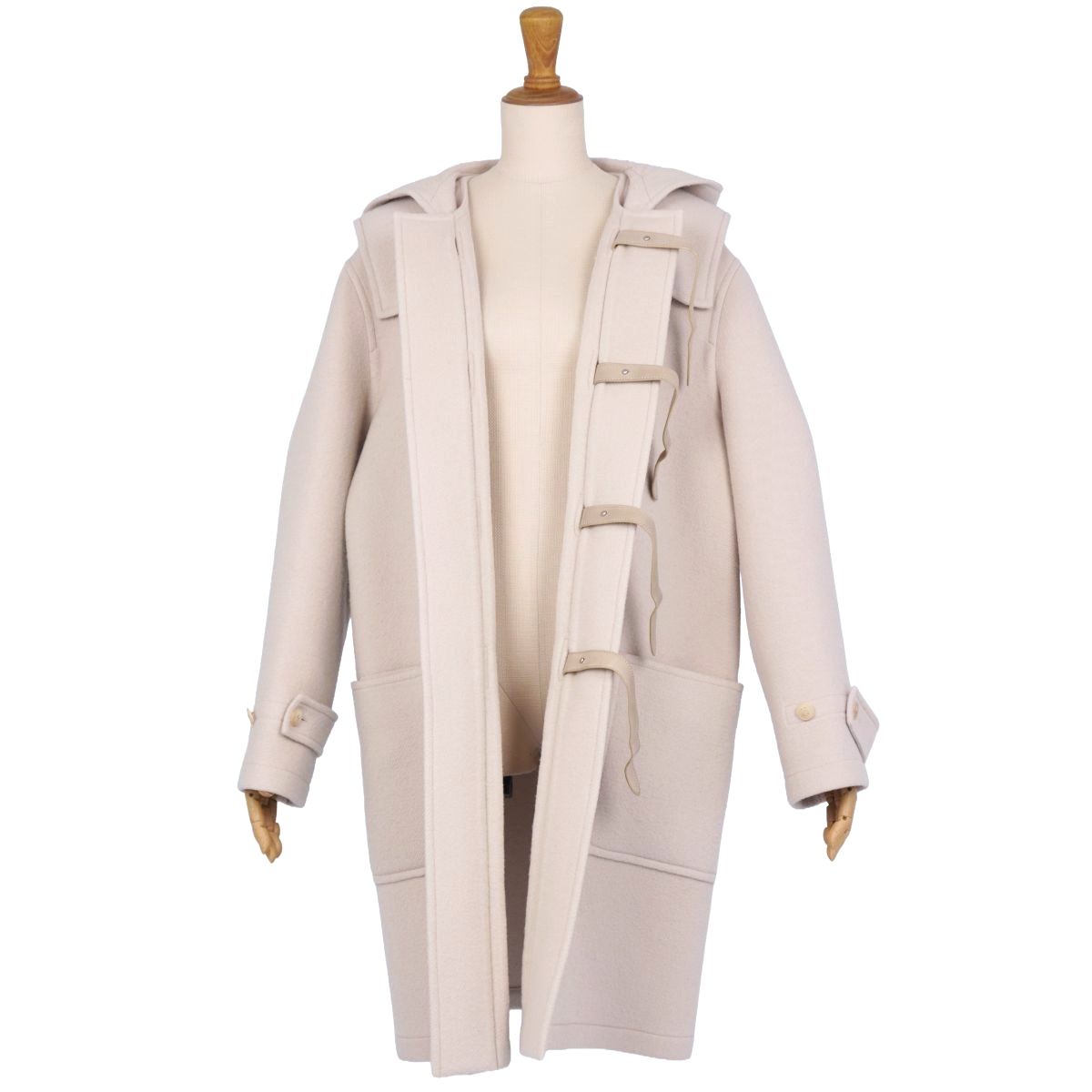 【HERMES】マルジェラ期 アピベルト ウール×カシミヤ コート size38 美品 エルメス HERMES コート マルジェラ期 アピベルト ウール