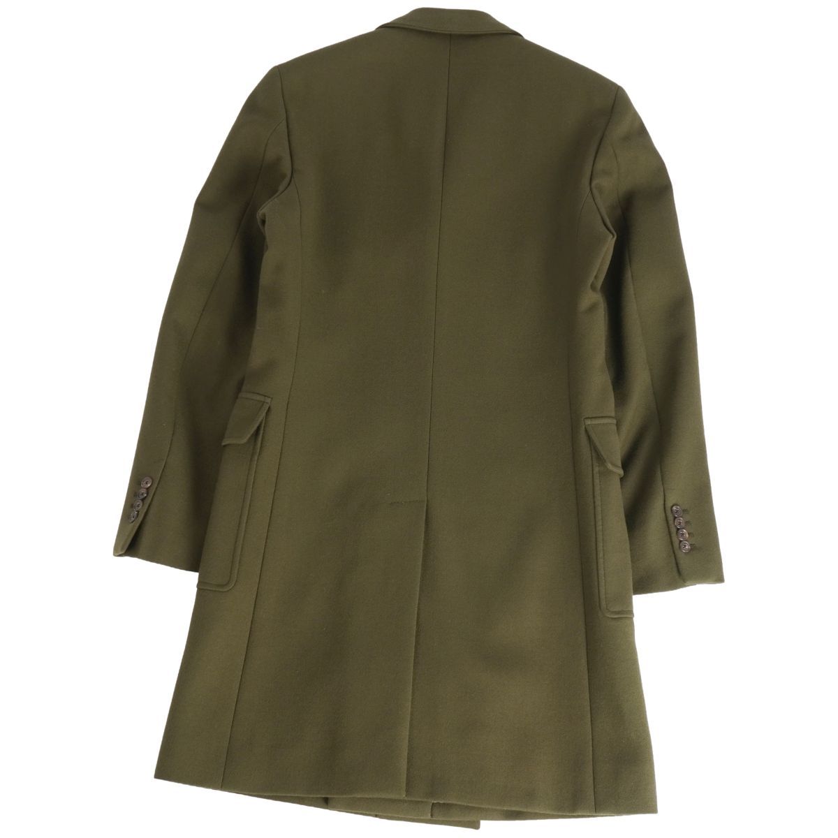 極美品 エルメス HERMES コート ロングコート ダブルブレスト ウール