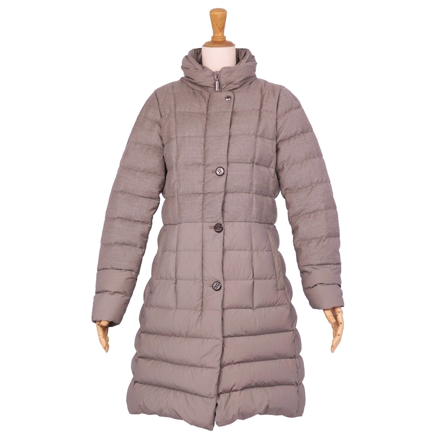 美品 定価15万円 MOORER ムーレー コート グレージュ MOORER（ムーレー） ロングコート MEREDITH LE メレディス レディース