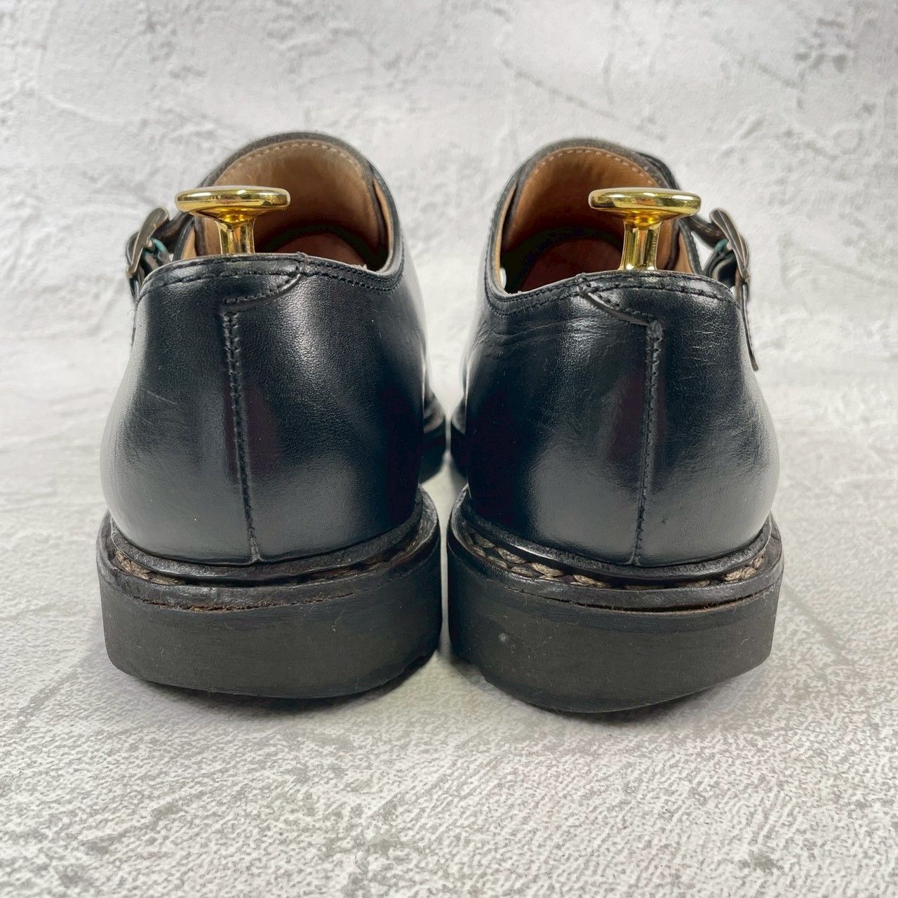  Paraboot パラブーツ WILLIAM ウィリアム ダブルモンク ストレート 黒 ブラック UK 5.5 24 cm W 3440 ドレス ビジネスシューズ ブーツ 革靴