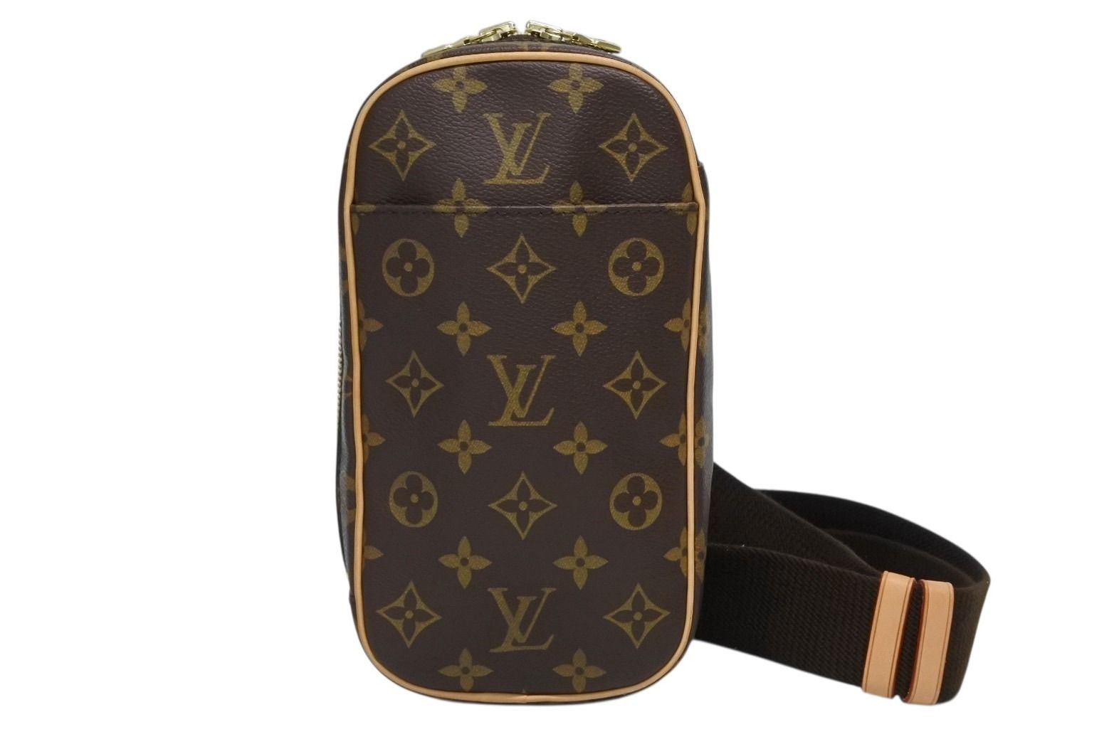 LOUIS VUITTON ルイヴィトン ポシェット ガンジュ ショルダーバッグ M 51870 モノグラム ブラウン ゴールド金具 4 b 010370