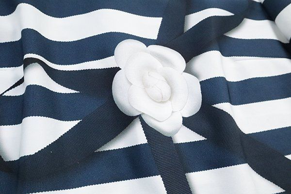 ♥新品並み♥M'S GRACY✾カメリア•リボン柄✾ボーダーチュニック✾ブラウス M'S GRACY カメリア•リボン柄 ボーダーチュニックブラウス M'S GRACY