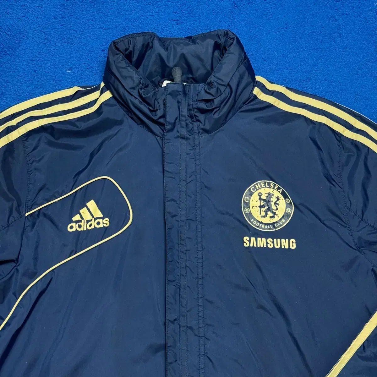 adidas チェルシー　ウィンドブレーカー ジャパン Oサイズ Vintage Adidas Chelsea Football Jacket Soccer Blue Train Track Top