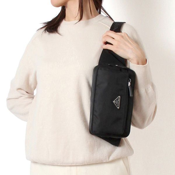25AWモデル プラダ PRADA レディース Re Nylon x サフィアーノレザー