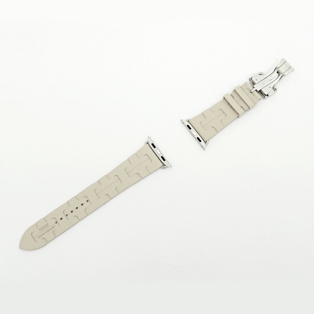 名東 エルメス シンプルトゥール キリム ベトン ライトグレー SV金具 アップルウォッチベルト 46 mm 時計