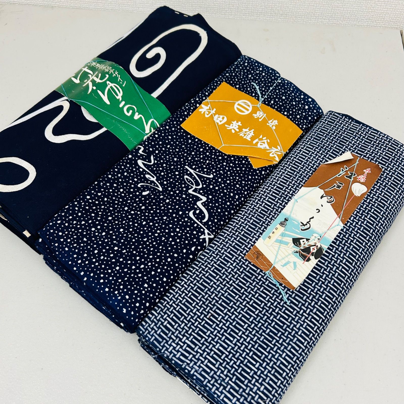 綿浴衣 反物 3本 反物まとめ売り リメイク材料 m-704 - メルカリ