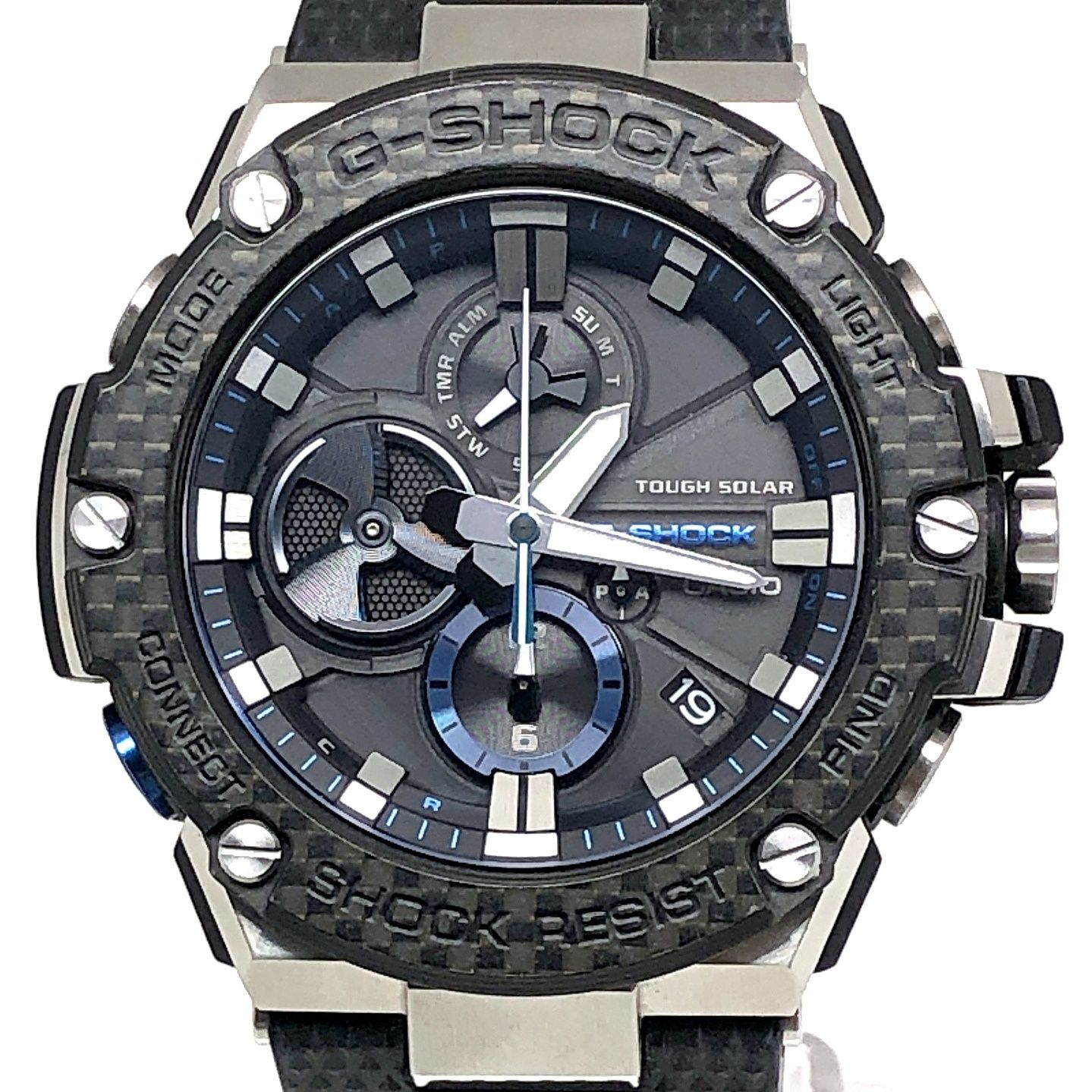 G SHOCK ジーショック GST B 100 XA 1 A STEEL カーボンベゼル タフソーラー Bluetooth搭載 LED アナログ 2017年 発売