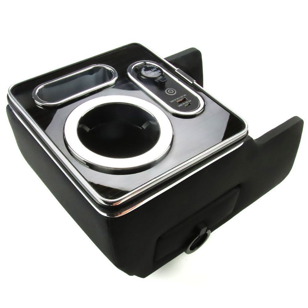 スズキ対応 ハスラー MR 02系中央コンソールボックス アームレスト 収納ボックスUSBポート Type C RGBイルミネーション付き