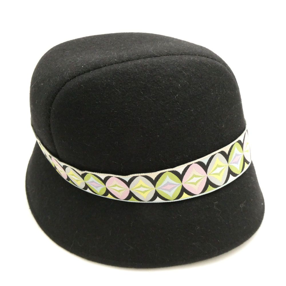 美品 EMILIO PUCCI エミリオプッチ バケットハット レディース AO3417