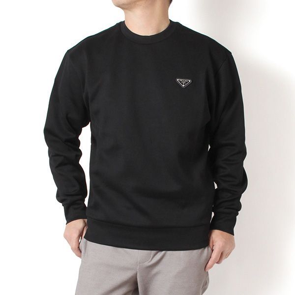 プラダ　トレーナー 25AWモデル プラダ PRADA プレート付きテクニカルコットン スウェット