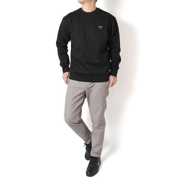 25AWモデル プラダ PRADA プレート付きテクニカルコットン スウェット