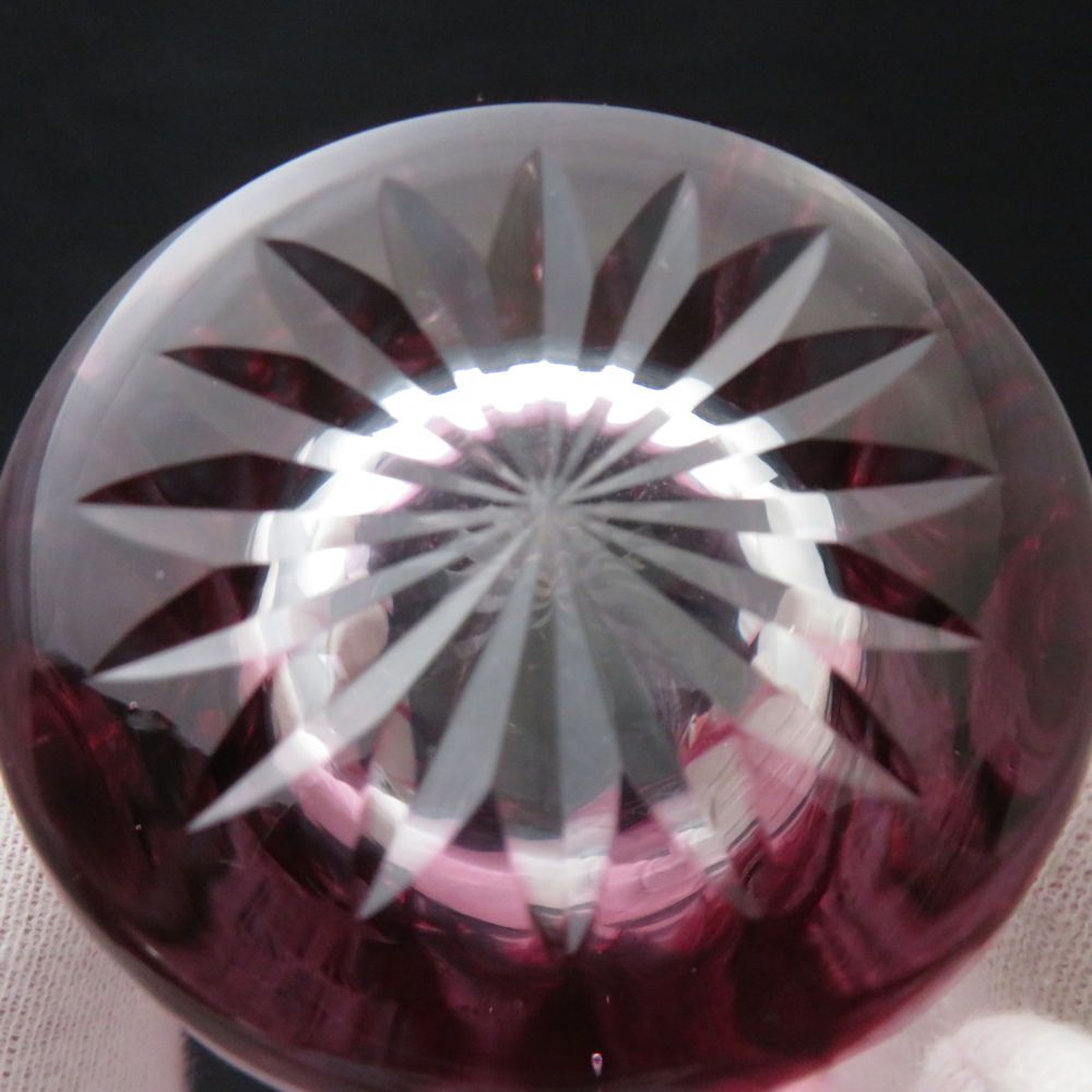  EDO 江戸切子 玉扇子 菊繋ぎ紋 タンブラー 金赤 240 ml グラス 田島硝子 タンブラー キッチン 食器