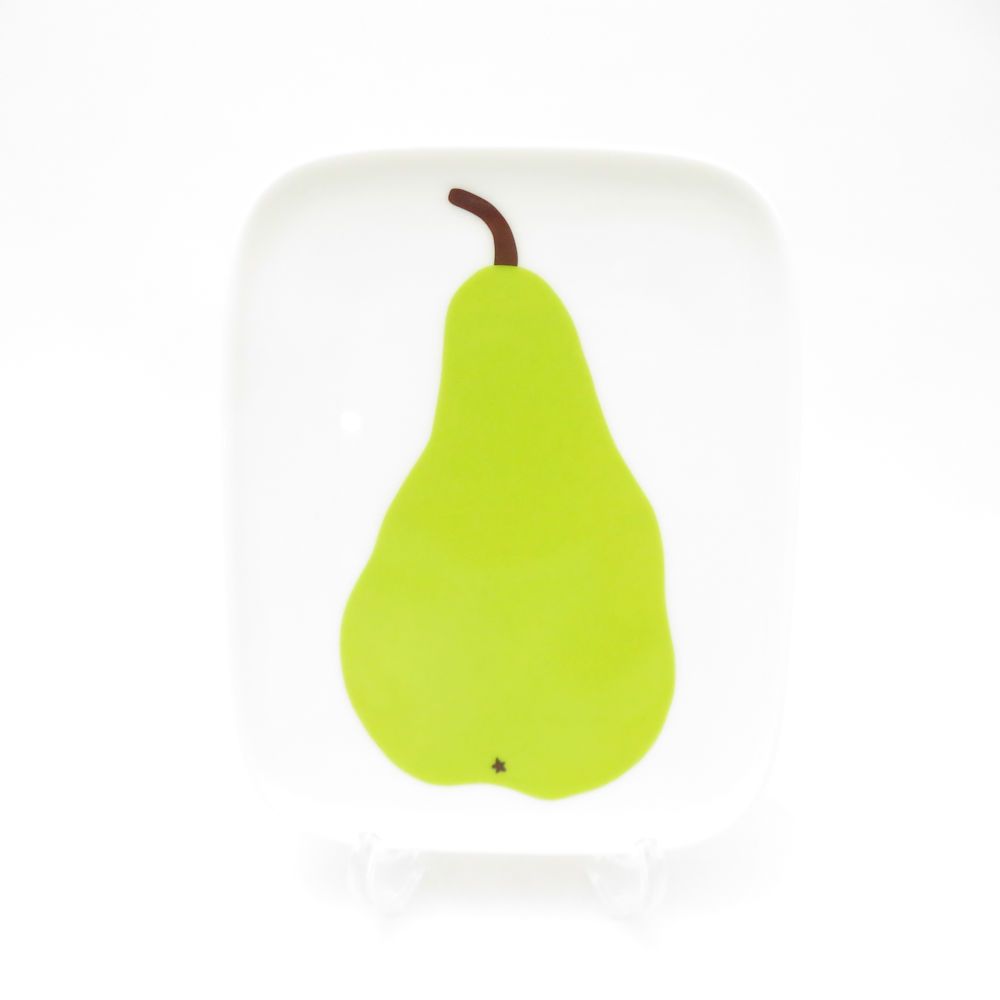 廃盤  マリメッコ / PAARYNA パーリナ 洋ナシ グリーン marimekko マリメッコ PAARYNA パーリナ スクエアプレート 2枚 ペア