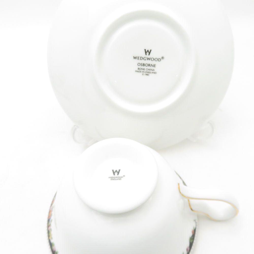 WEDGWOOD ウェッジウッド オズボーン ティーカップ＆ソーサー 2客 ペア
