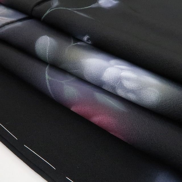  ❁tomihisa❁ 濡れ描き友禅作家 高橋峰陵 落款 色褪せぬ華 薔薇を抱いて艶を挿す 着物 正絹 仕付け糸付 トールサイズ 訪問着 4781 訪問着 付け下げ 着物