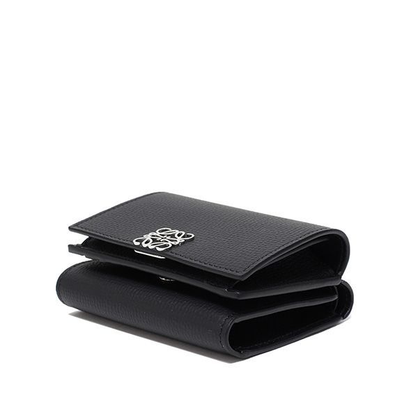 新品未使用品　箱・タグ付き　LOEWE ロエベ　三つ折り財布　アナグラム　黒 26SS モデル ロエベ LOEWE ANAGRAM TRIFOLD アナグラム トライ