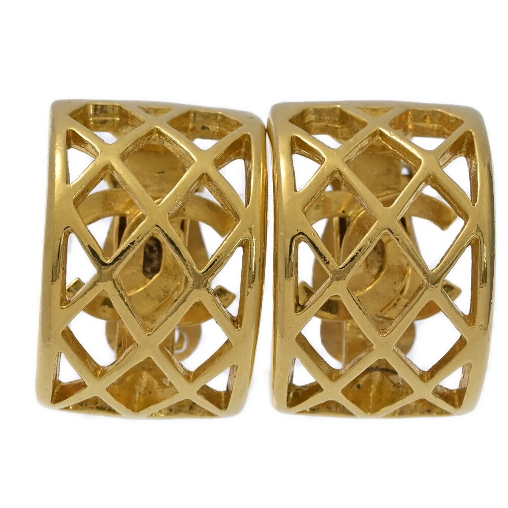 CHANEL シャネル メッシュ･コスチュームジュエリーペアゴールドイヤリング 合金 メッキ-17.4 g ゴールド 翌日配送可 ♀ A レディース 599843