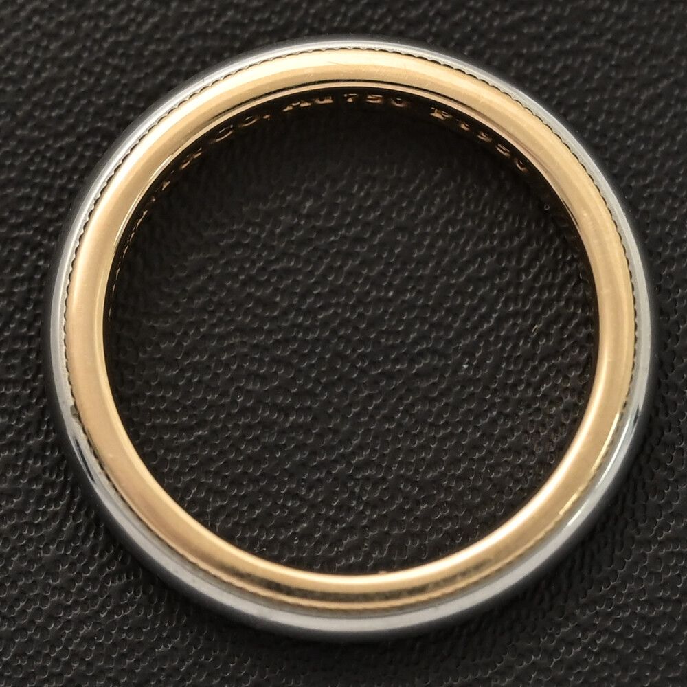  TIFFANY ＆ Co. ティファニー ミルグレインバンドリング 指輪 K 18 750×Pt 950コンビ-Kメイン-5 g 8号 48 ピンクゴールド×プラチナ ♀ A レディース 599410 その他 小物