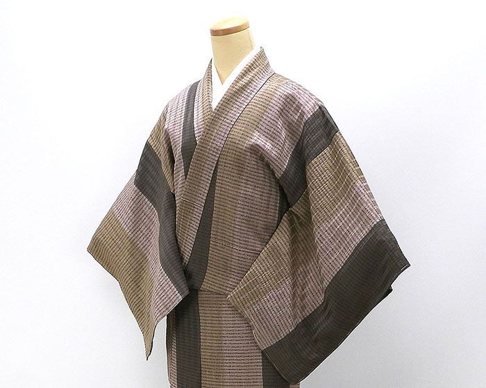  小紋 正絹 縦縞 横縞 身丈158 5 cm 裄丈64 未着用 着物 c 4094 小紋 着物