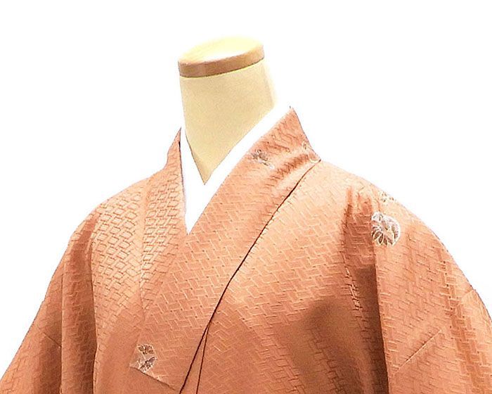 【友禅作家 浅井青仁作 正絹 単衣 小紋】 小紋 正絹 染色作家 浅井青仁 身丈159cm 裄丈65cm 小紋 リサイクル